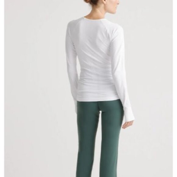 Quince Seamless Ruched Long Sleeve Top Small NWT - Picture 5 of 8